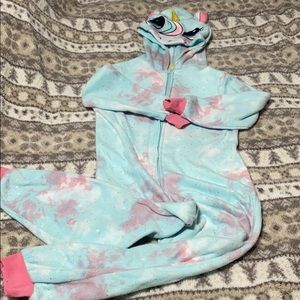 Unicorn girls onesie